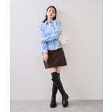 シャーリングギャザー切替シャツ/イージーケア | VIS  | 詳細画像10 