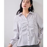 シャーリングギャザー切替シャツ/イージーケア | VIS  | 詳細画像13 