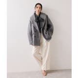 チェック＆デニムアソートボウタイリボン付きスタンドカラーシャツ | VIS  | 詳細画像25 