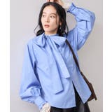 チェック＆デニムアソートボウタイリボン付きスタンドカラーシャツ | VIS  | 詳細画像33 