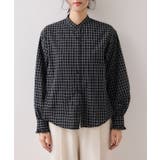 チェック＆デニムアソートボウタイリボン付きスタンドカラーシャツ | VIS  | 詳細画像37 