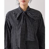 チェック＆デニムアソートボウタイリボン付きスタンドカラーシャツ | VIS  | 詳細画像40 