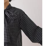 チェック＆デニムアソートボウタイリボン付きスタンドカラーシャツ | VIS  | 詳細画像41 