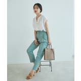 【WEB限定】【EASY CARE】フロントタックフレンチスリーブブラウス【su… | VIS | 詳細画像11