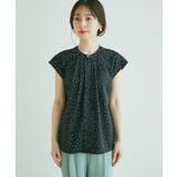 【WEB限定】【EASY CARE】フロントタックフレンチスリーブブラウス【su… | VIS | 詳細画像18