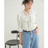 【選べる素材】アソートボウタイリボンブラウス | VIS  | 詳細画像11 