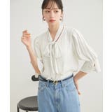 【選べる素材】アソートボウタイリボンブラウス | VIS  | 詳細画像12 