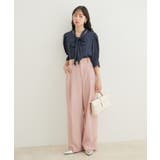 【選べる素材】アソートボウタイリボンブラウス | VIS  | 詳細画像9 