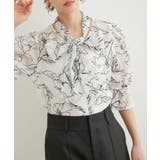 ホワイト系(11) | 【選べる素材】アソートボウタイリボンブラウス | VIS 