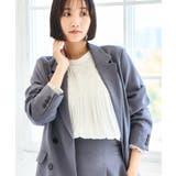 【前後2WAY/洗える】割繊シャーリングブラウス | VIS | 詳細画像6