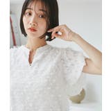 チューリップスリーブジャガードスキッパーブラウス | VIS | 詳細画像14