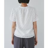 チューリップスリーブジャガードスキッパーブラウス | VIS | 詳細画像17