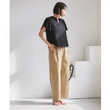 チューリップスリーブジャガードスキッパーブラウス | VIS | 詳細画像2