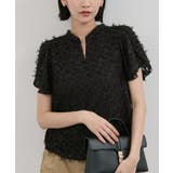 チューリップスリーブジャガードスキッパーブラウス | VIS | 詳細画像4