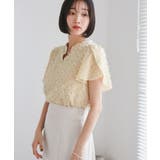 チューリップスリーブジャガードスキッパーブラウス | VIS | 詳細画像9