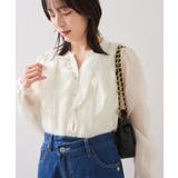 キナリ(16) | シアーラッフルブラウス/イージーケア | VIS