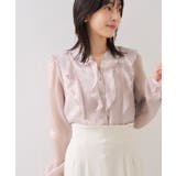 ピンク(63) | シアーラッフルブラウス/イージーケア | VIS