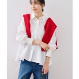 ホワイト系(11) | ヘムデザインフレアシャツ/イージーケア | VIS