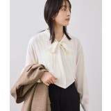 ホワイト系(11) | ランダムピンタックボウタイブラウス | VIS