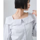 オフショルライクロングスリーブブラウス/イージーケア | VIS | 詳細画像16