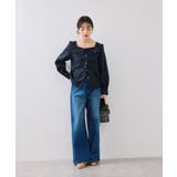 オフショルライクロングスリーブブラウス/イージーケア | VIS | 詳細画像17