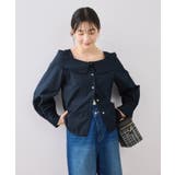 オフショルライクロングスリーブブラウス/イージーケア | VIS | 詳細画像18