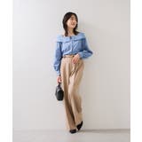 オフショルライクロングスリーブブラウス/イージーケア | VIS | 詳細画像2