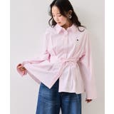 【POLO BCS】VIS別注ベルト付きウエストタックシャツブラウス | VIS  | 詳細画像18 