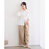 【POLO BCS】VIS別注ベルト付きウエストタックシャツブラウス | VIS  | 詳細画像44 