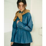 サックス(48) | 【POLO BCS】VIS別注ベルト付きウエストタックシャツブラウス | VIS 