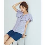 【WEB限定】ラッフルフリル配色メローブラウス | VIS | 詳細画像10