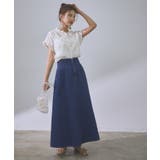 【WEB限定】フリルピンタックフレンチスリーブブラウス | VIS  | 詳細画像9 