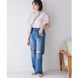 【WEB限定】袖フリルアソート柄半袖ブラウス【洗える】 | VIS  | 詳細画像3 