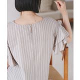 【WEB限定】袖フリルアソート柄半袖ブラウス【洗える】 | VIS  | 詳細画像4 