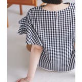 【WEB限定】袖フリルアソート柄半袖ブラウス【洗える】 | VIS  | 詳細画像6 