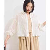 【WEB限定】花柄刺繍シャイニーシアーシャツ | VIS  | 詳細画像12 
