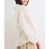 【WEB限定】花柄刺繍シャイニーシアーシャツ | VIS  | 詳細画像13 