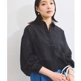 【WEB限定】花柄刺繍シャイニーシアーシャツ | VIS  | 詳細画像17 