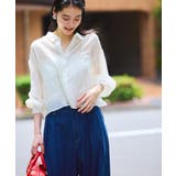 【WEB限定】花柄刺繍シャイニーシアーシャツ | VIS  | 詳細画像5 