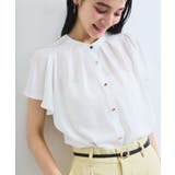 【接触冷感】エステルローンソフトタッチギャザーブラウス/通勤対応【WEB限定】 | VIS  | 詳細画像1 