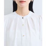 【接触冷感】エステルローンソフトタッチギャザーブラウス/通勤対応【WEB限定】 | VIS  | 詳細画像16 