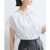 【WEB限定】ドットフリルネックブラウス/通勤対応 | VIS | 詳細画像10