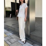 【WEB限定】ドットフリルネックブラウス/通勤対応 | VIS | 詳細画像13