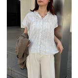 【WEB限定】ドットフリルネックブラウス/通勤対応 | VIS | 詳細画像15