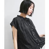 【WEB限定】ドットフリルネックブラウス/通勤対応 | VIS | 詳細画像5