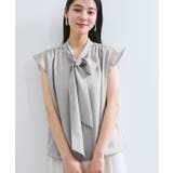 【WEB限定】【防シワ】フリルフレンチボウタイブラウス/通勤対応 | VIS | 詳細画像12