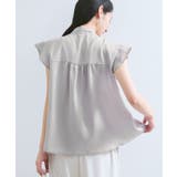 【WEB限定】【防シワ】フリルフレンチボウタイブラウス/通勤対応 | VIS | 詳細画像13