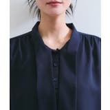 【WEB限定】【防シワ】フリルフレンチボウタイブラウス/通勤対応 | VIS | 詳細画像23