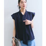 【WEB限定】【防シワ】フリルフレンチボウタイブラウス/通勤対応 | VIS | 詳細画像9