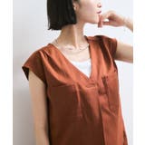 【WEB限定】【セットアップ対応】Vネックフレンチスリーブブラウス/通勤対応 | VIS | 詳細画像8